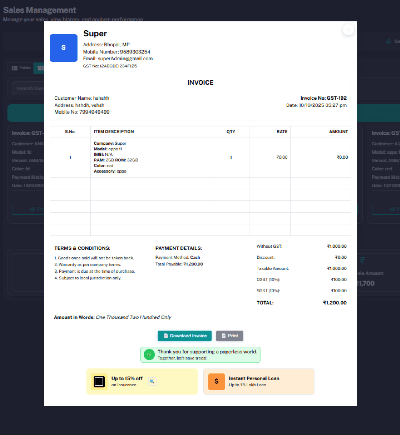 Platform Screenshot